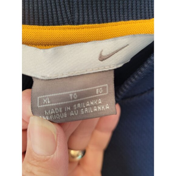 Nike XL LS Crew Neck Shirt Blue/Yellow Spandex Blend Bloke core Norm core - Picture 4 of 5